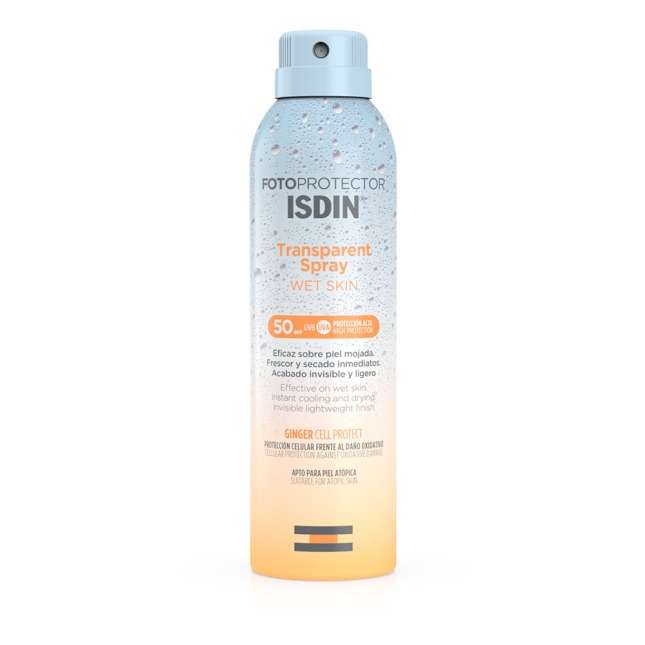 Fotoprotector ISDIN Transparent Spray Wet Skin SPF 50, SPF 30