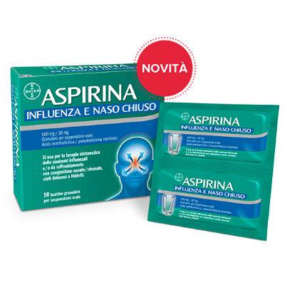 Aspirina influenza e naso chiuso bustine