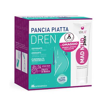 Pancia Piatta Dren 14 stick + OMAGGIO fango attivo cellulite