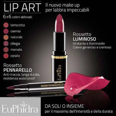 Euphidra lip art pennarello e rossetto
